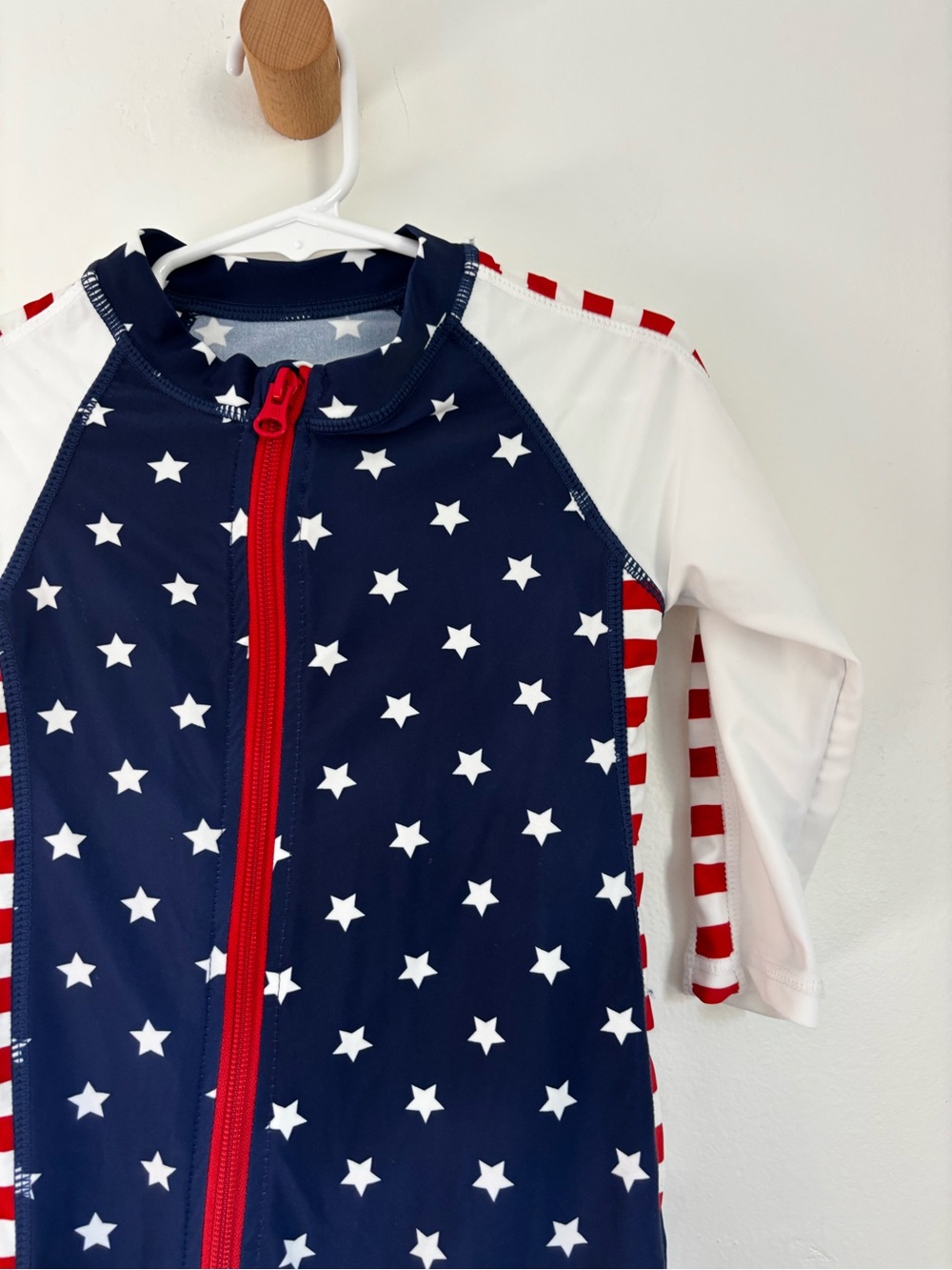 SwimZip Sunsuit - Long Sleeve Romper Swimsuit | "Americana" - Picture 2 of 5